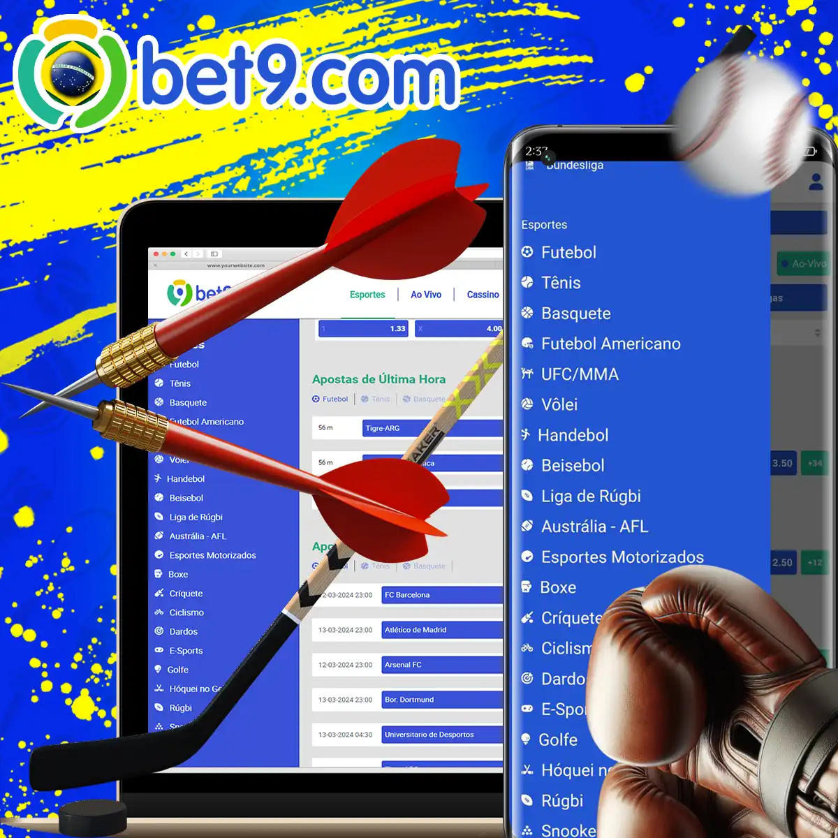 Outros esportes na plataforma Bet9.