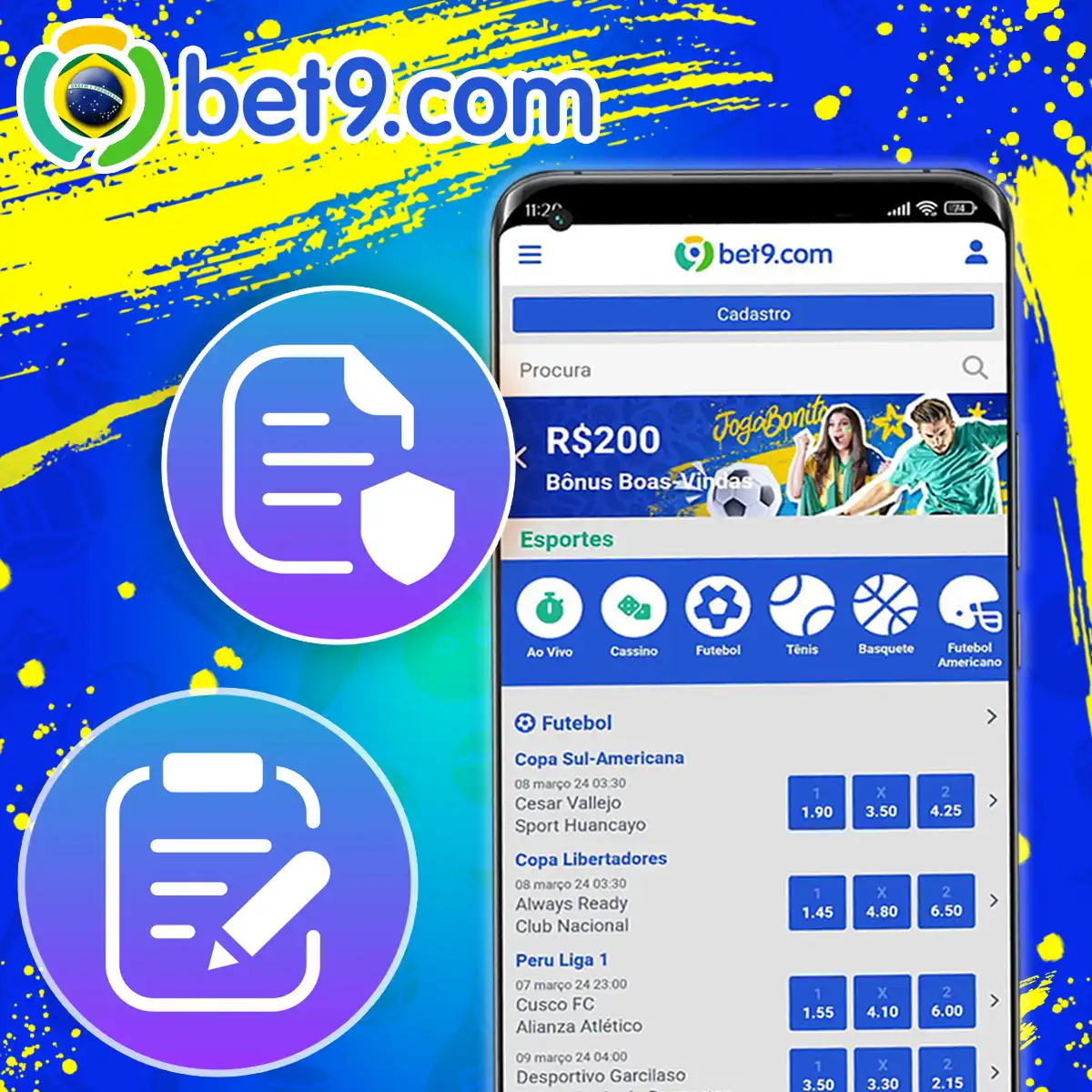 Verificação da conta após o registro no Bet9.